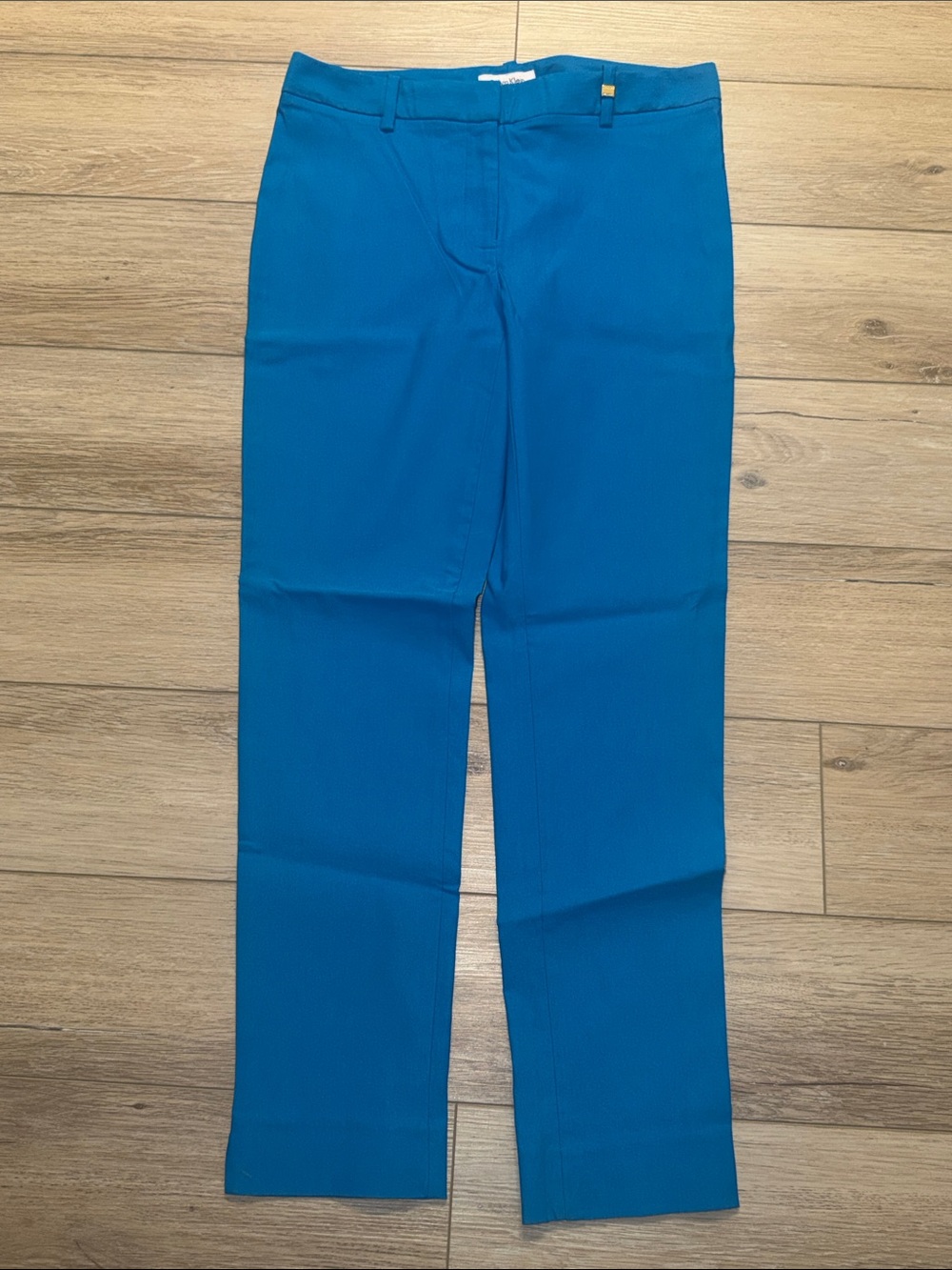 Calvin Klein Straight-Leg Stretch Jeans in Teal Blue